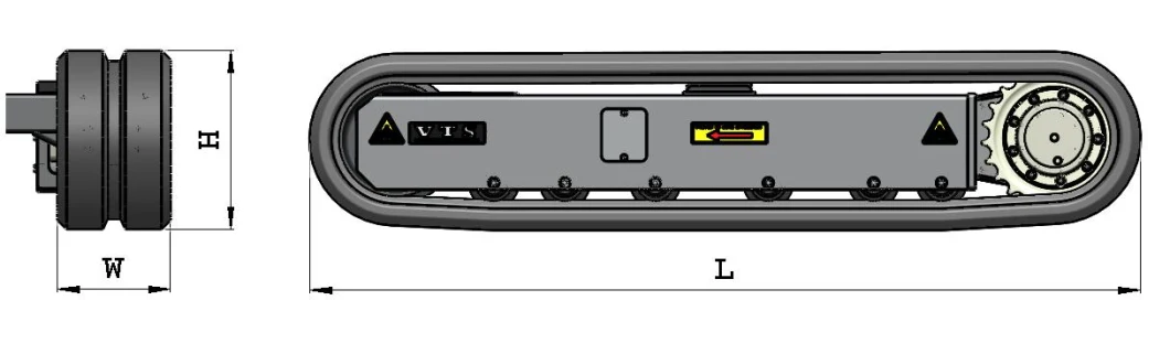 5 Ton Rubber Crawler Undercarriage and Chassis