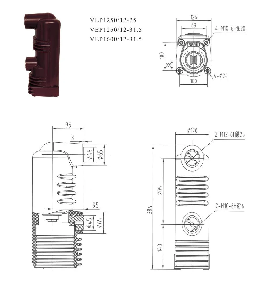 Embedded poles for 12KV circuit breaker VEP324