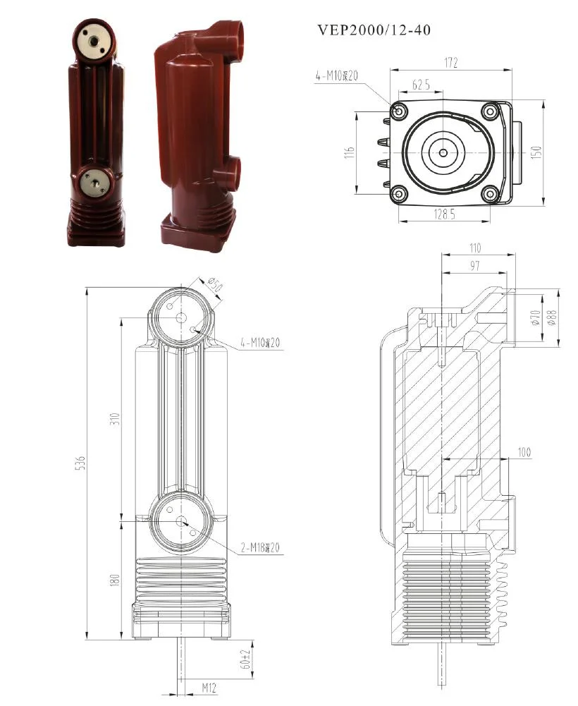 Embedded poles for 12KV circuit breaker VEP348A